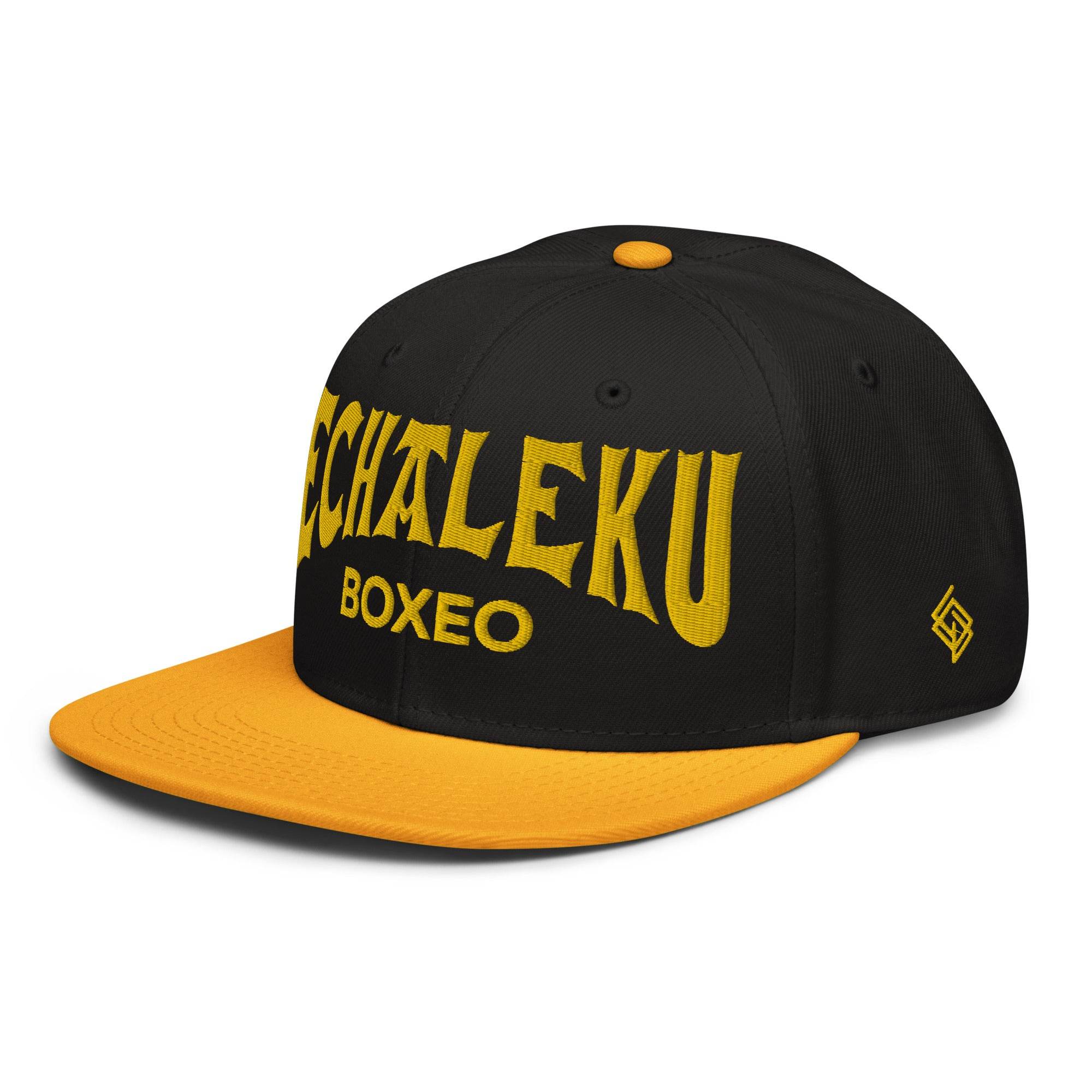 Gorra Echaleku Boxeo Snapback Hat Bicolor Negra y detalles en Dorado - Echaleku Boxeo